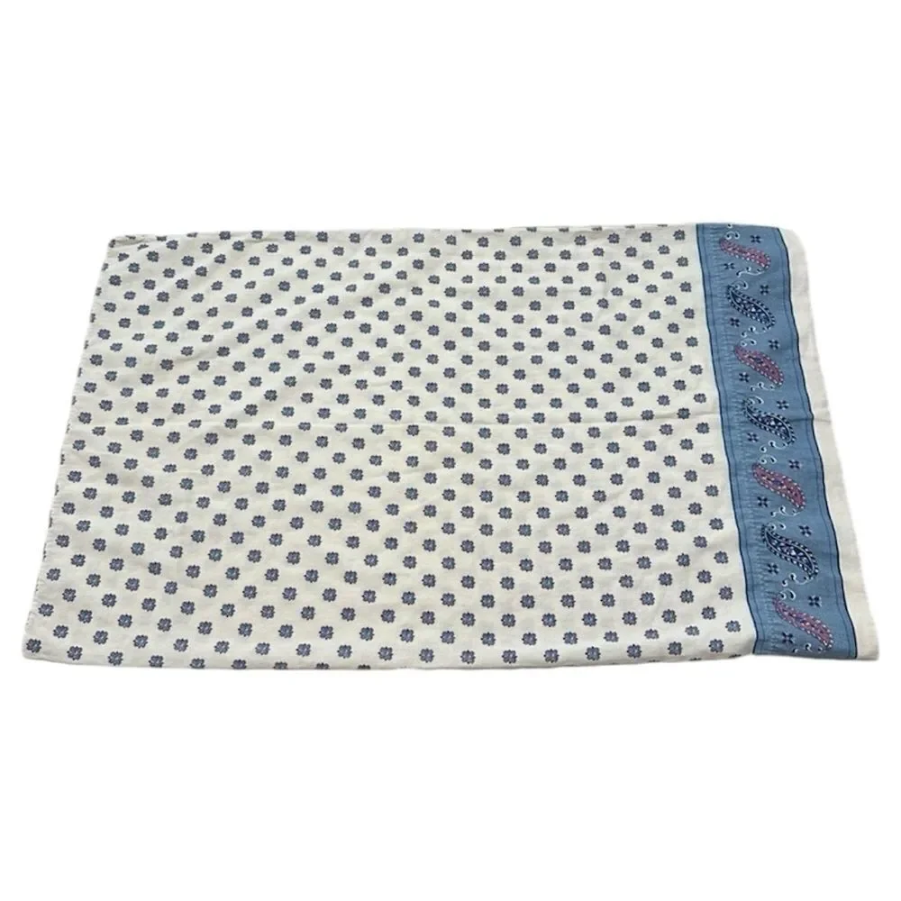 VNTG J.P. STEVENS PAISLEY BANDANA STANDARD NO IRON FLANNEL LARGE PILLOW CASE